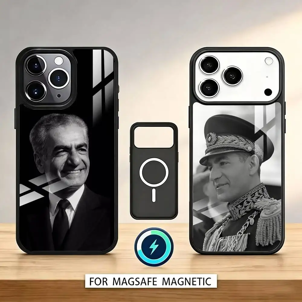 Mohammad King R-Reza Pahlavi Phone Case For iPhone17,16,15,14,13,12,11 Plus,Pro Max Magnetic For Magsafe Wireless Charging