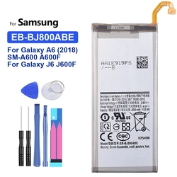 サムスンギャラクシーa6,EB-BJ800ABE, 3000mah,SM-A600,a600f,j6,j 6,j600f,2018用の高品質バッテリー