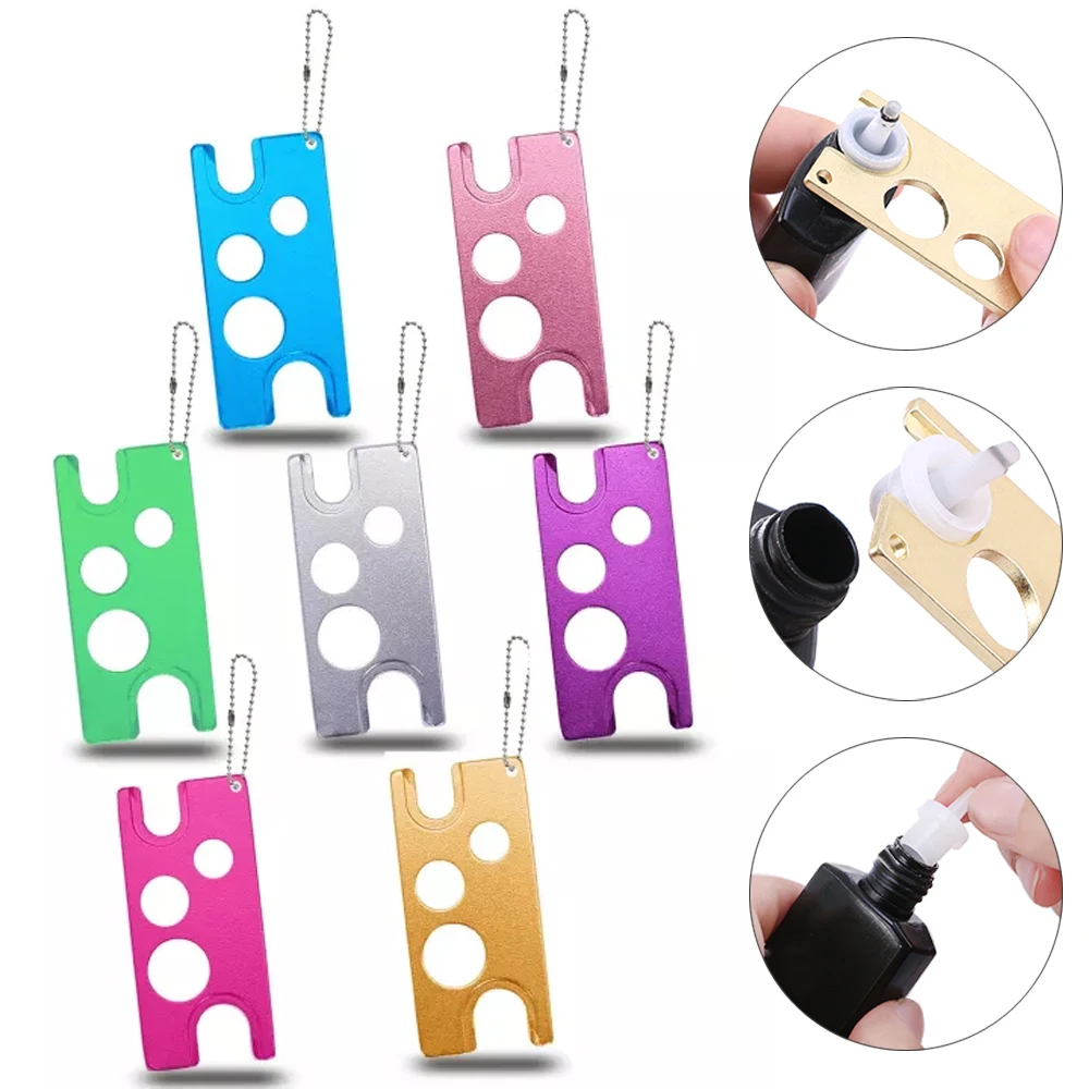 1 pz colla per ciglia apribottiglie estensione ciglia in metallo colla ugello bottiglia di ricambio bocca testa tappi apri clip strumenti per ciglia