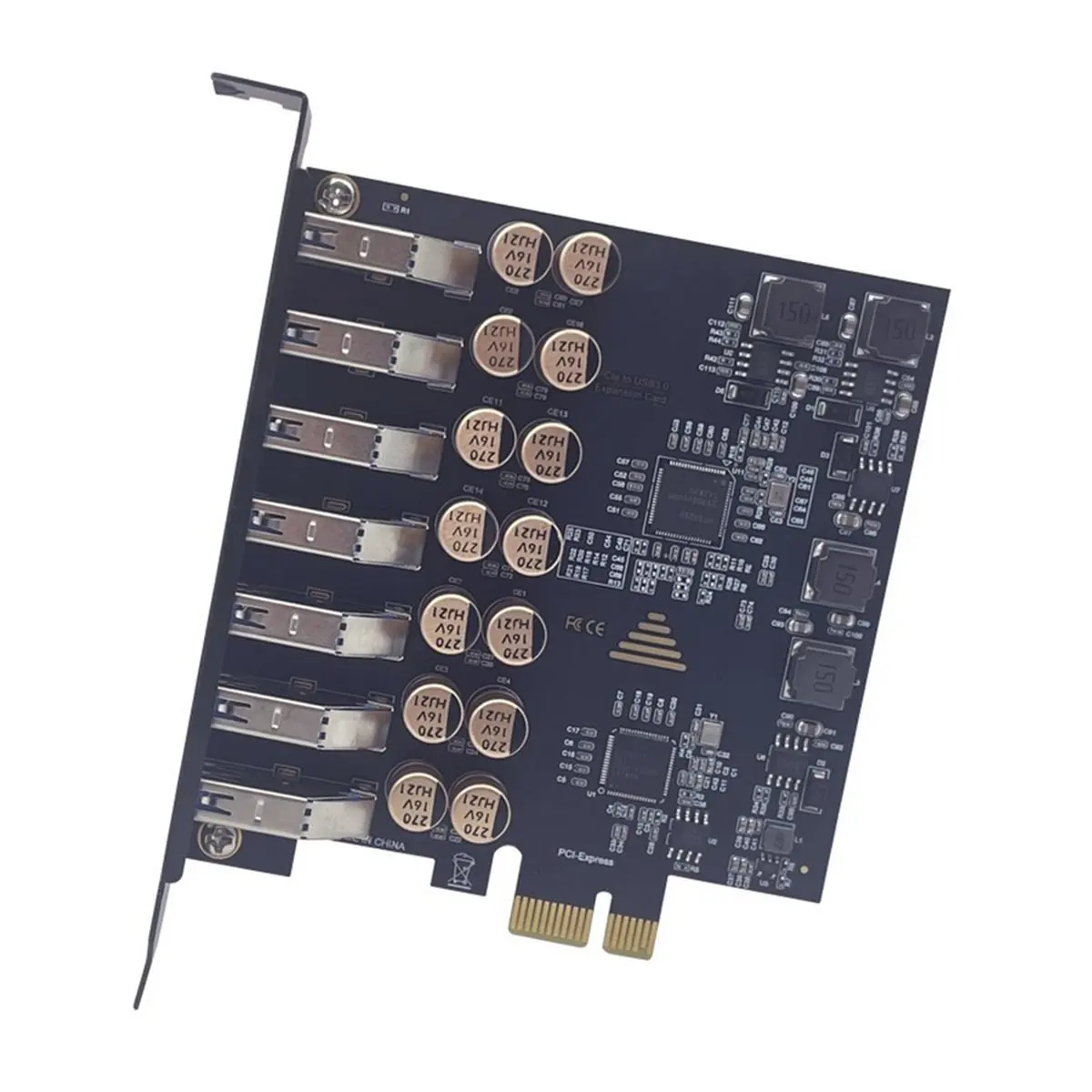 

Stable- USB 3.0 PCI-E Expansion Card 7 Ports USB 3.0 External Hub Adapter PCI-E Extender PCI Express Card for Desktop PC