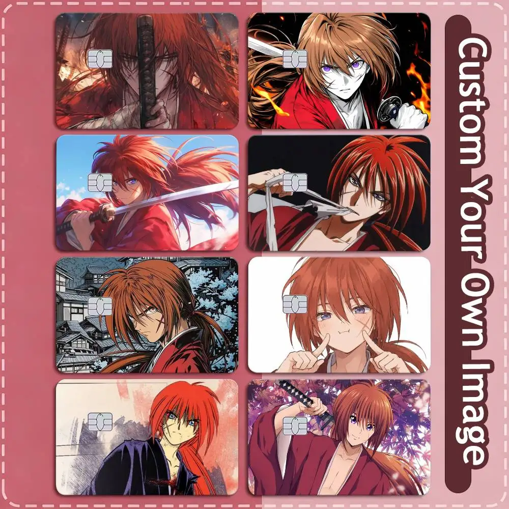 R-Rurouni Kenshin Credit Card HD Stickers Small Chip Waterproof Sticker Game Card Decal Gift