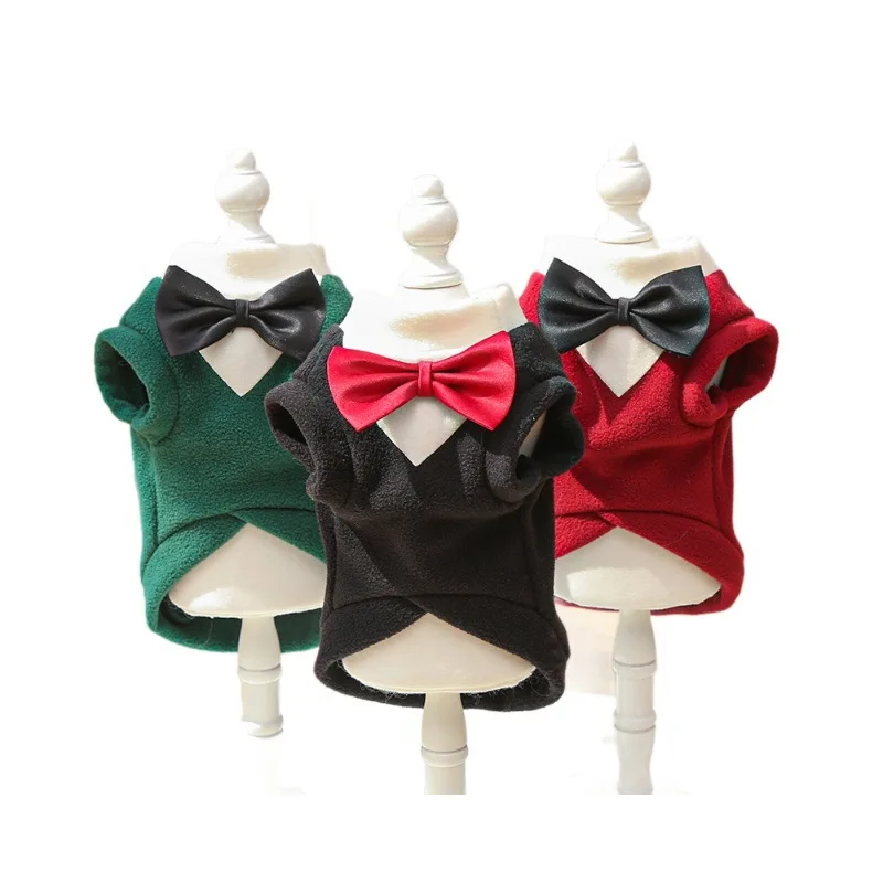 XS-8XLChristmas Formal Dog Suit Blazer Vest for Large Golden Retriever Cat, Winter Pet Sweater for Wedding Tuxedo Dress Clothes view 2