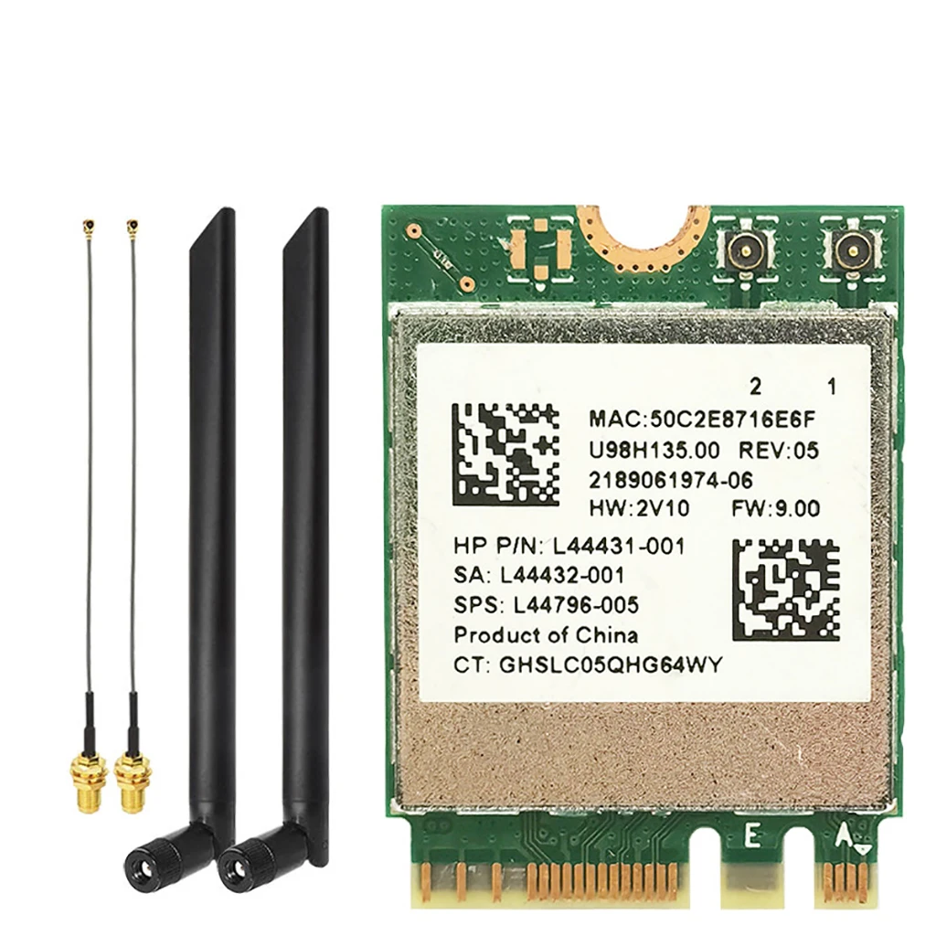 RTL8822CE 2.4Ghz/5Ghz Dual-Band Gigabit Built-in Wireless Network Card M2 for NGFF Bluetooth-compatible 5.1 for Desktop Laptop