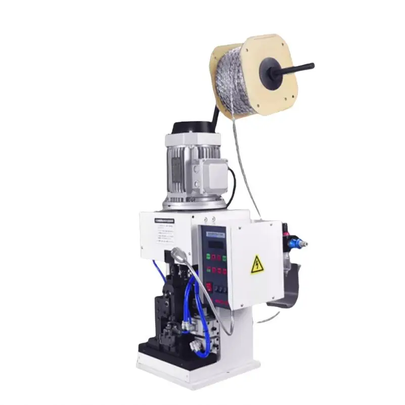 Semi Automatic Wire Terminal Press Machine Mute Automatic Cable Wire Stripping Terminal Crimping Machine Electrical Wire Cutting