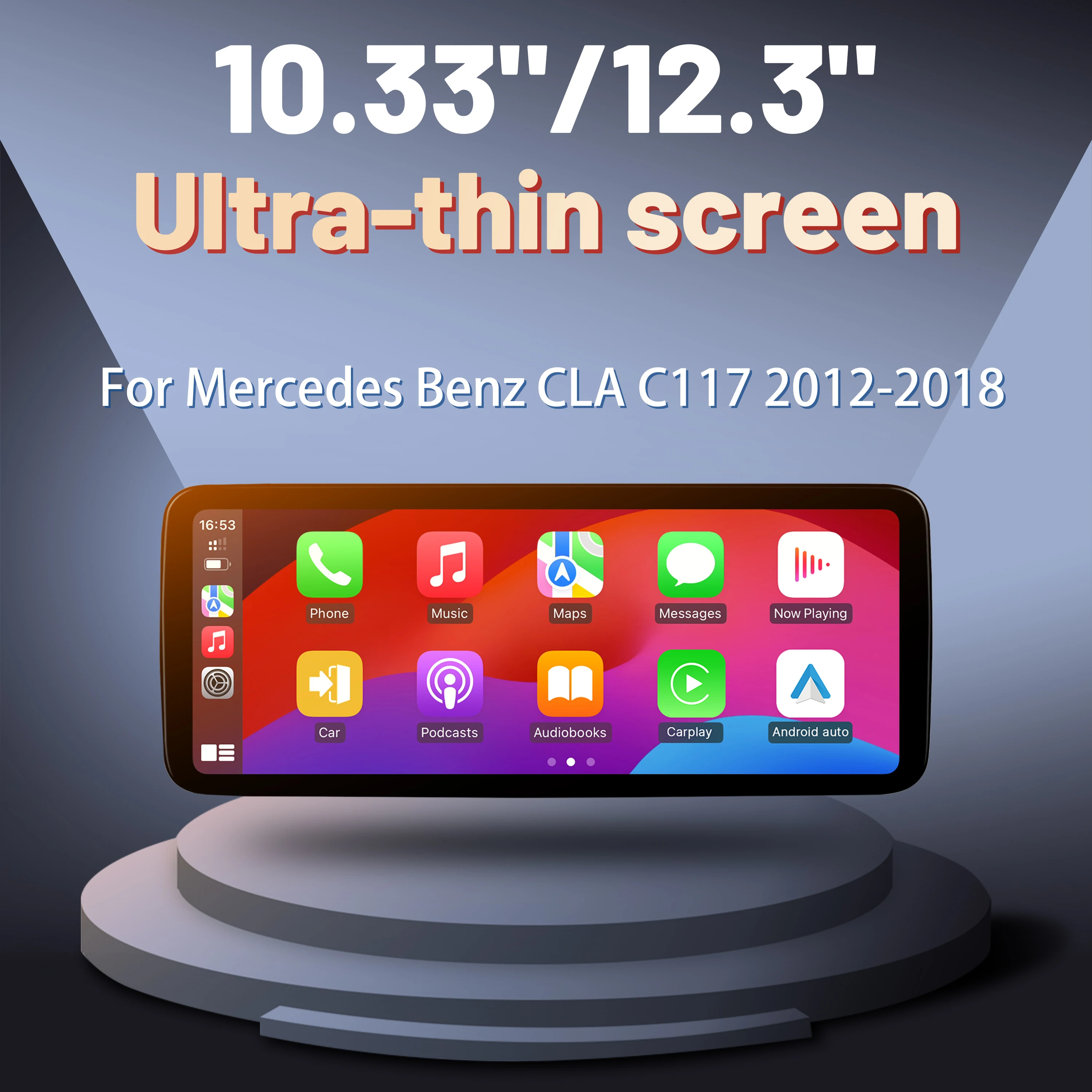 

10,33 "/12,3" Android 14 для Mercedes Benz CLA C117 2012-2018 автомобильный радиоприемник мультимедийный беспроводной Bluetooth Carplay навигационный экран