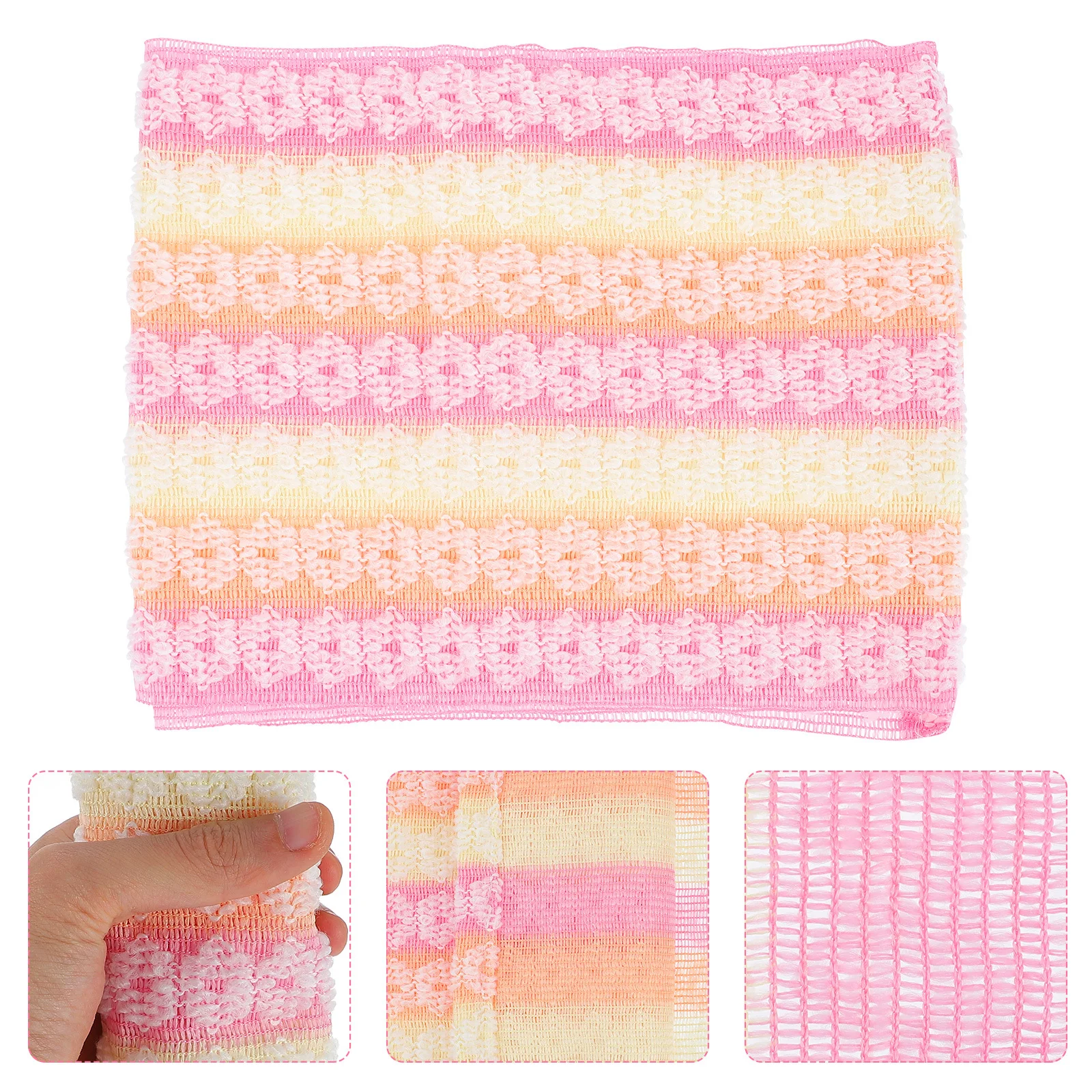 

Long Back Scrubber Exfoliating Bath Towel For Body Shower Rubbing Clean Portable Decontamination Reusable Washable Bubbles