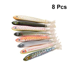 8pcs Fish Design Ballpoint Pens Cartoon Simulation Signing Pens Student Stationery School Supplies (Mixed Pattern)