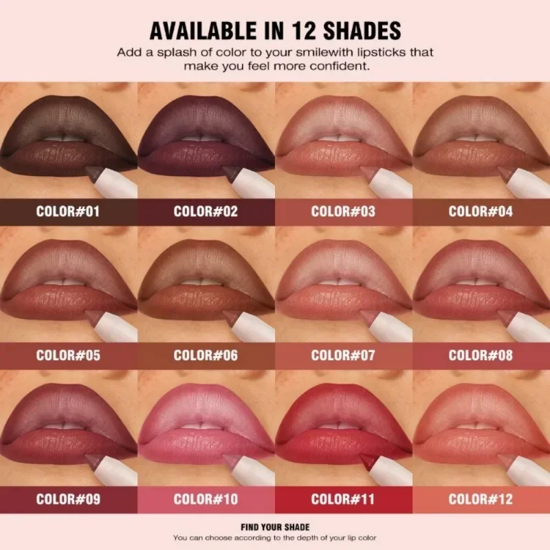 Silky Velvet Lipstick Sexy Red Waterproof Lasting Plump Lip Glaze Natural Outline Moisturizing Lip Gloss Makeup Lipliner Pen