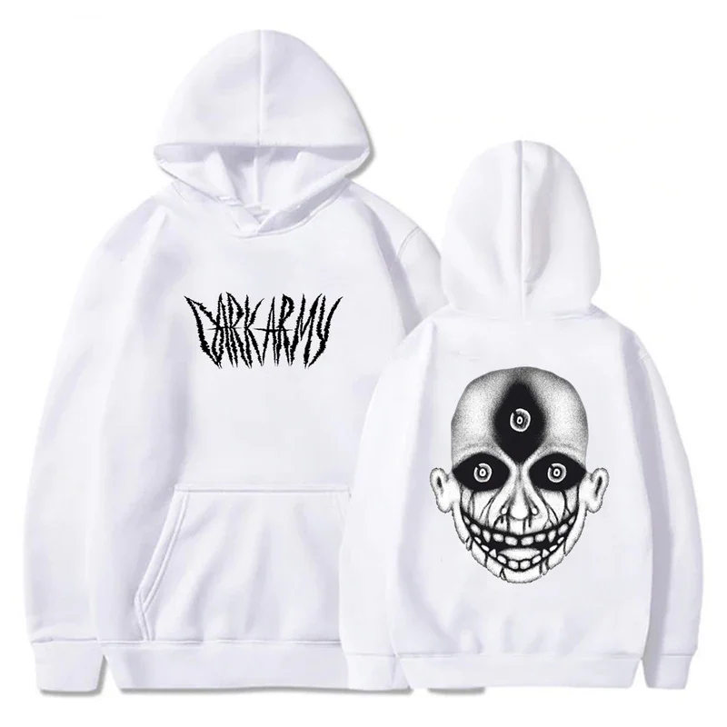 2024 Lil Darkie Dark Army Metal Hoodie Small Dark One Merch Long Sleeve Streetwear Women Men Hooded Sweatshirt Hip Hop Clothes