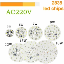 RnnTuu-LED 칩, 3W 5W 7W 9W 12W 15W 18W SMD 2835 라이트 비즈 AC 220V-240V DIY Led 다운라이트 조명 콜드/웜 화이트
