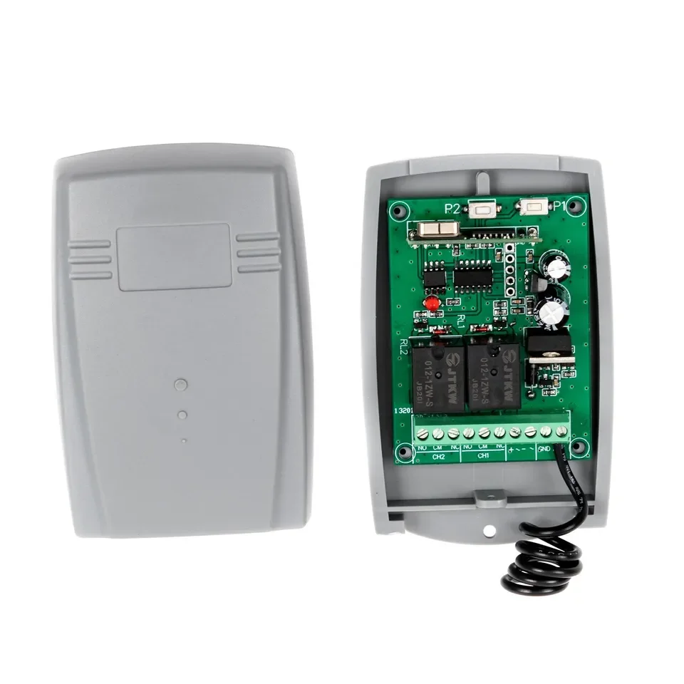 Receptor de control remoto DC12V/24V 433MHz con código evolutivo HCS301, control remoto de código abierto para puerta de garaje