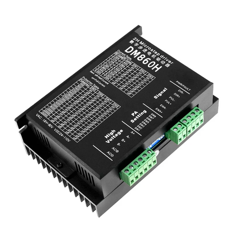 

L52A-DM860H DSP цифровой микрошаговый драйвер контроллера двигателя контроллер шагового двигателя 2-фазный для шагового двигателя серии 23 34