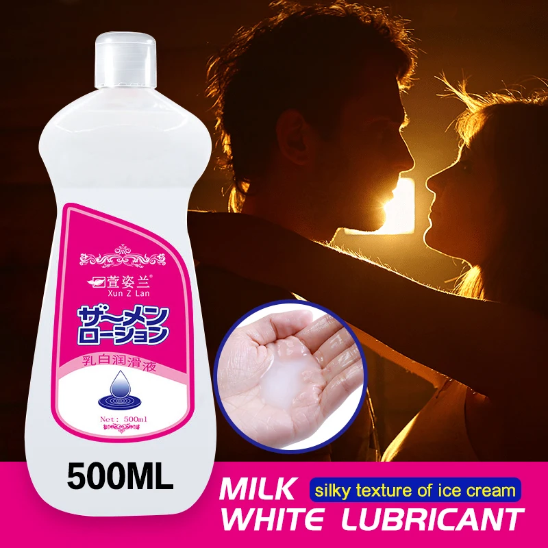 500ML Caring Health Simulated Liquid Lubricating Oil Adult Sexual flirting  Milk White Juice Water-soluble lubricant Sex Toys