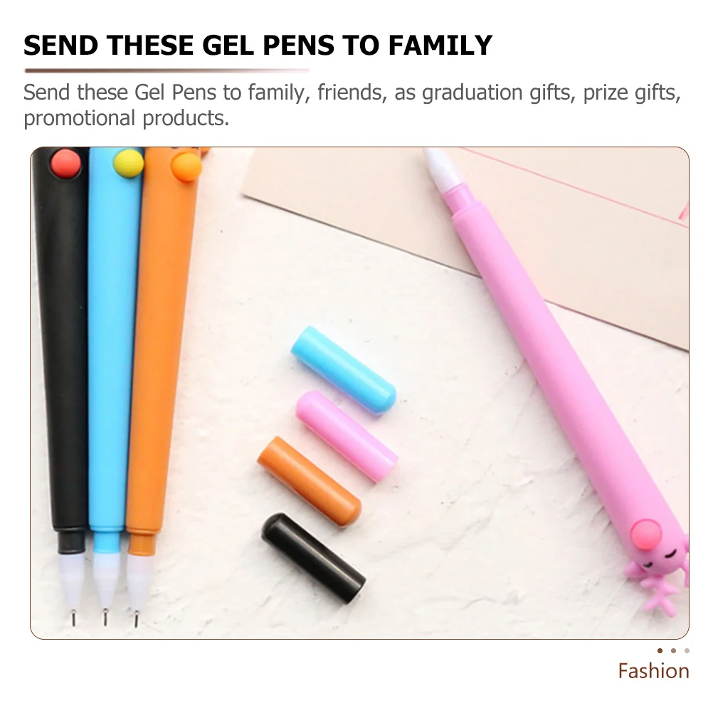 20pcs Gel Elk Shape Ergonomic Design Smooth Writing Student Stationery Cute Pens For Girls Multipurpose Note Taking Pens