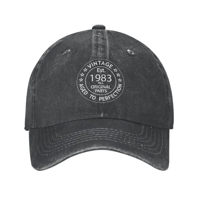 Custom Cotton Vintage 1983 Limited Edition Baseball Cap Hip Hop Men Women's Adjustable Dad Hat Autumn