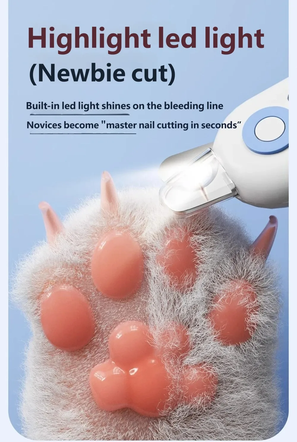 Professional Dogs Cats Nail Clippers Safe Scissors With Nail File Paw Nails Trimmer Pet Supply