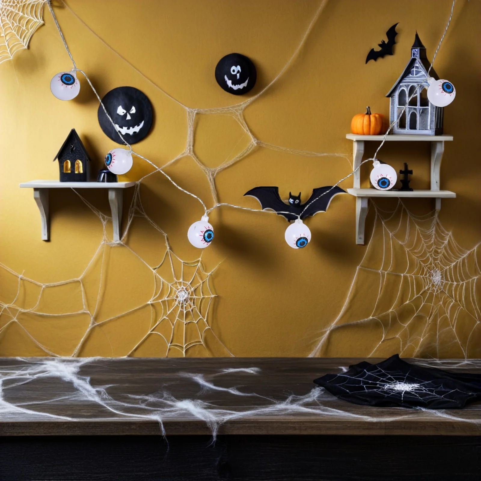 

Halloween Decorative Light String Decorations Plastic LED Hanging Eyeball Lights