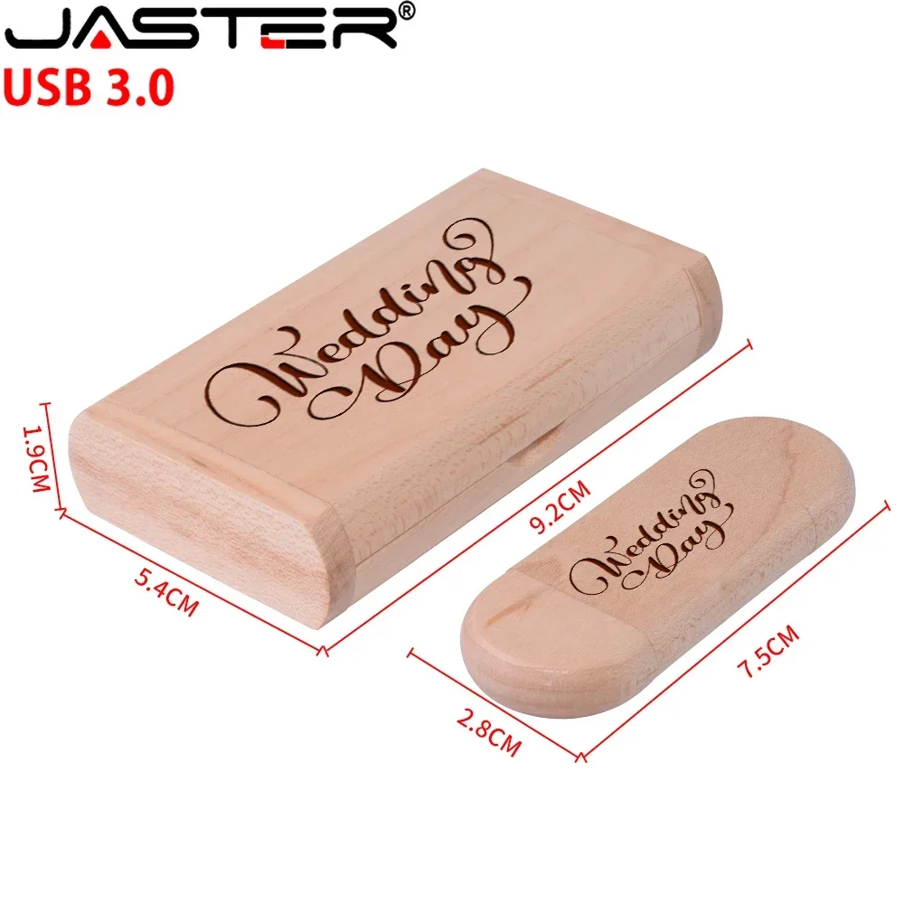 2 IN 1 TYPE-C USB 3.0 Flash Drive 128 GB Gratis aangepast logo Pen Drive 64 GB Houten hanger Memory Stick 32 GB Creatief huwelijkscadeau