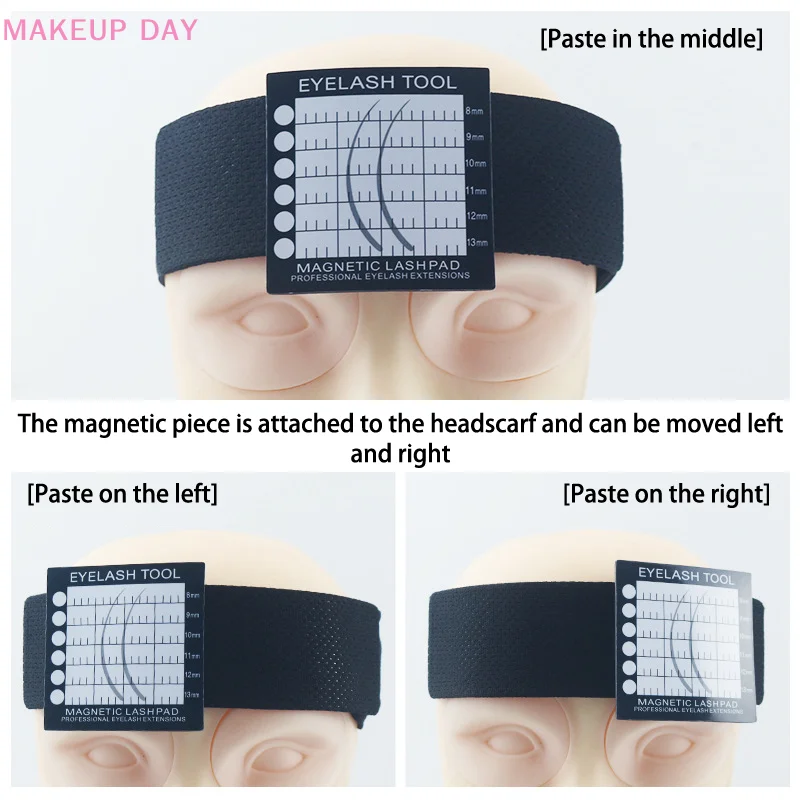 Magnetic Lash Pad Grafting Eyelash Headband Headscarf Forehead Towel Pad Eyelash Tablet Makeup Tool For Lash Extension Supplies