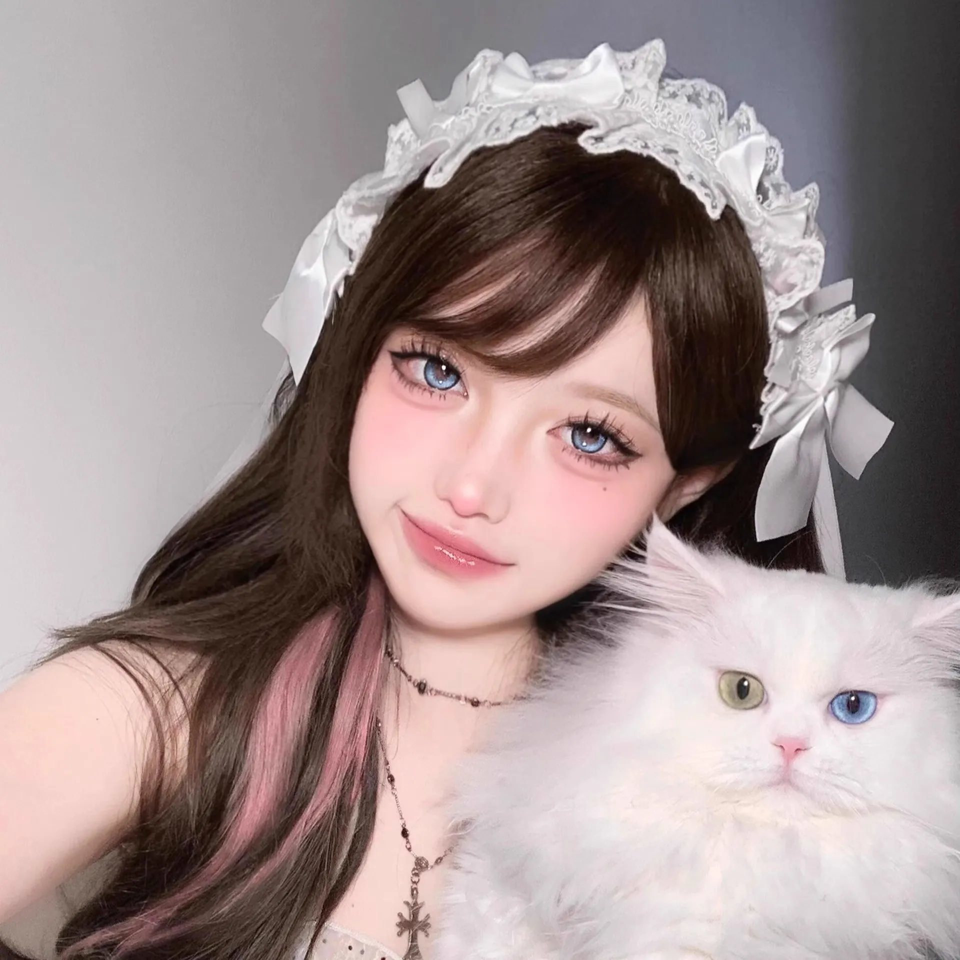 

White Bow Lace Headband Sweet Cute Vintage Headgear Lolita Headband