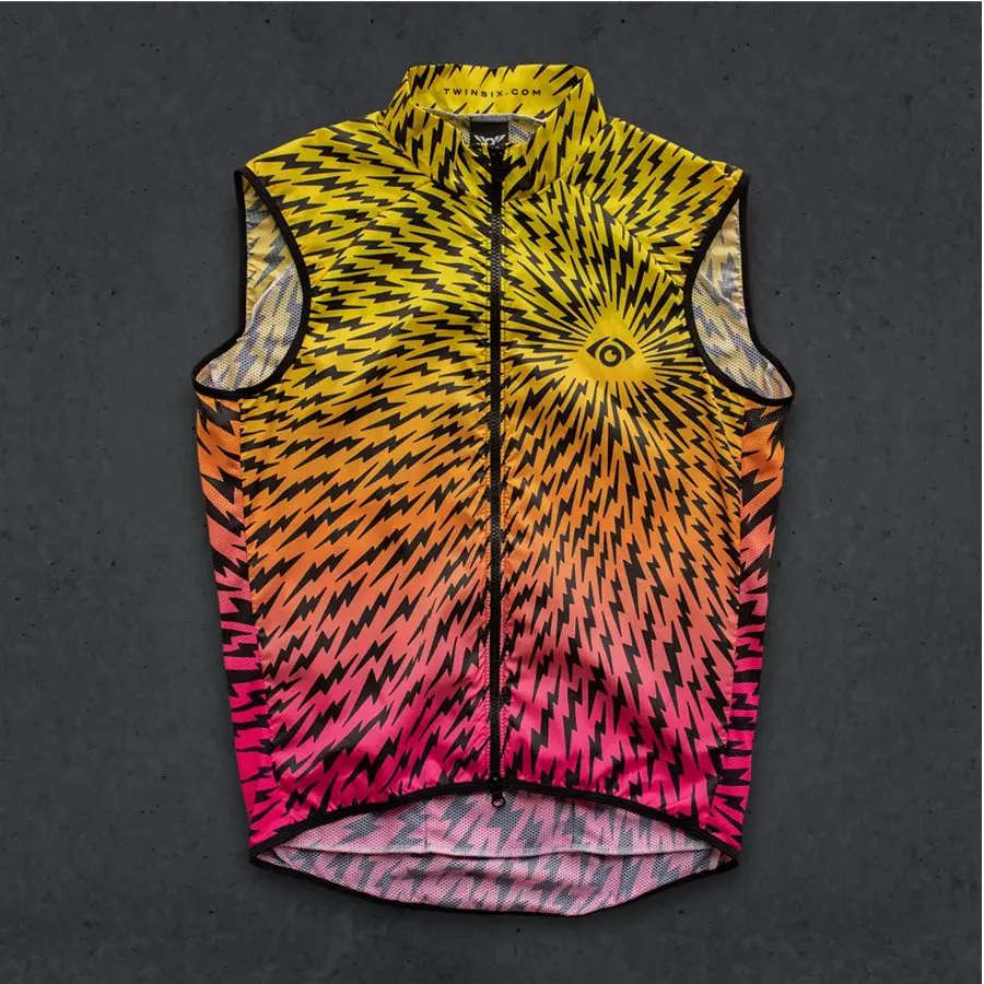 TWIN SIX Windproof Cycling Vest Men Sleeveless Lightweight Bike Clothing Outdoor Breathable Bicycle Jersey Gilet Ropa Ciclismo