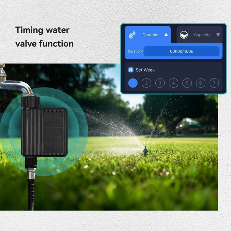 A23F-Tuya Solar Water Timed Irrigation Water Valve IP65 Waterproof Includes Soil Temperature And Humidity