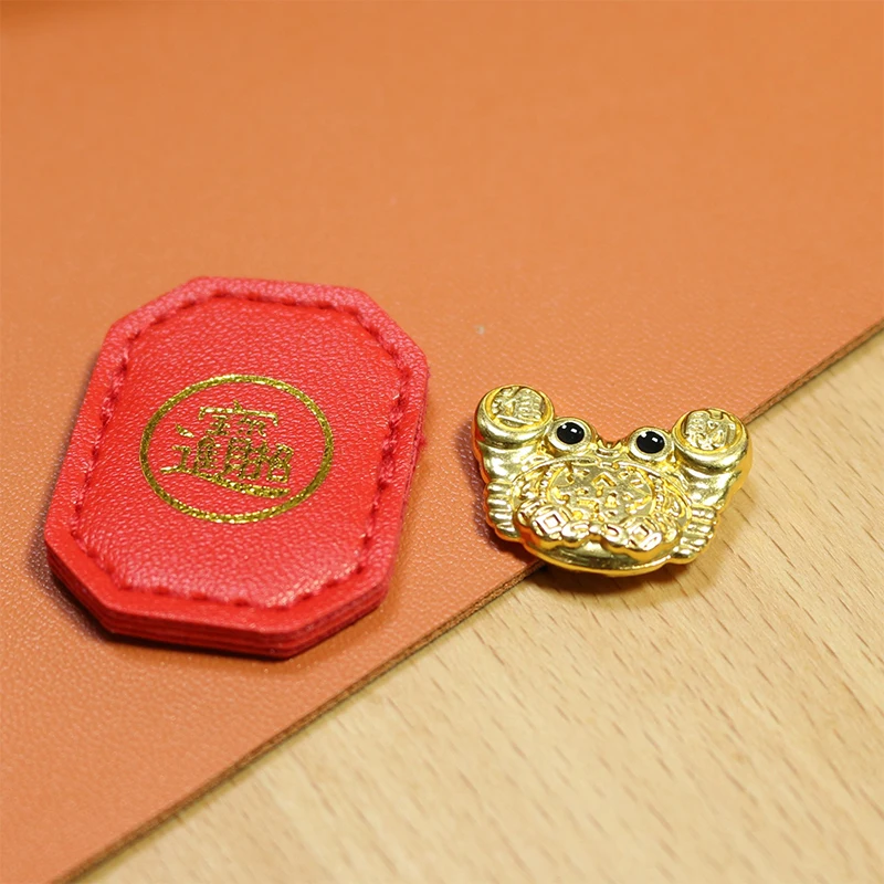 Fengshui Lucky Crab Wallet Charm Money-biting Crab Ornaments Decor With 