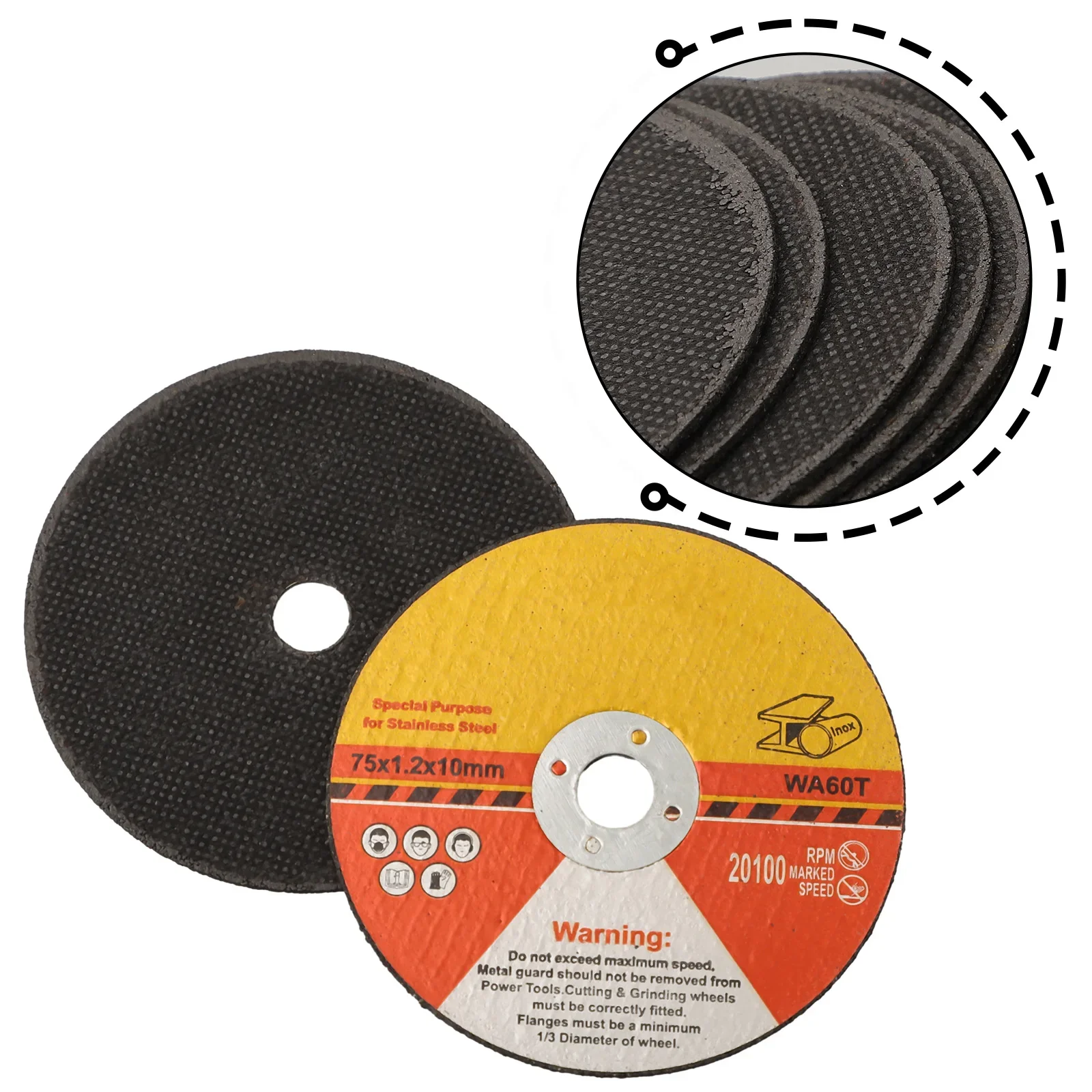 15 Stuks Cirkelhars Zaagblad 75Mm Snijschijf Slijpschijf 10Mm Boring Voor Haakse Slijper Machine Elektrische Gereedschappen Accessoires