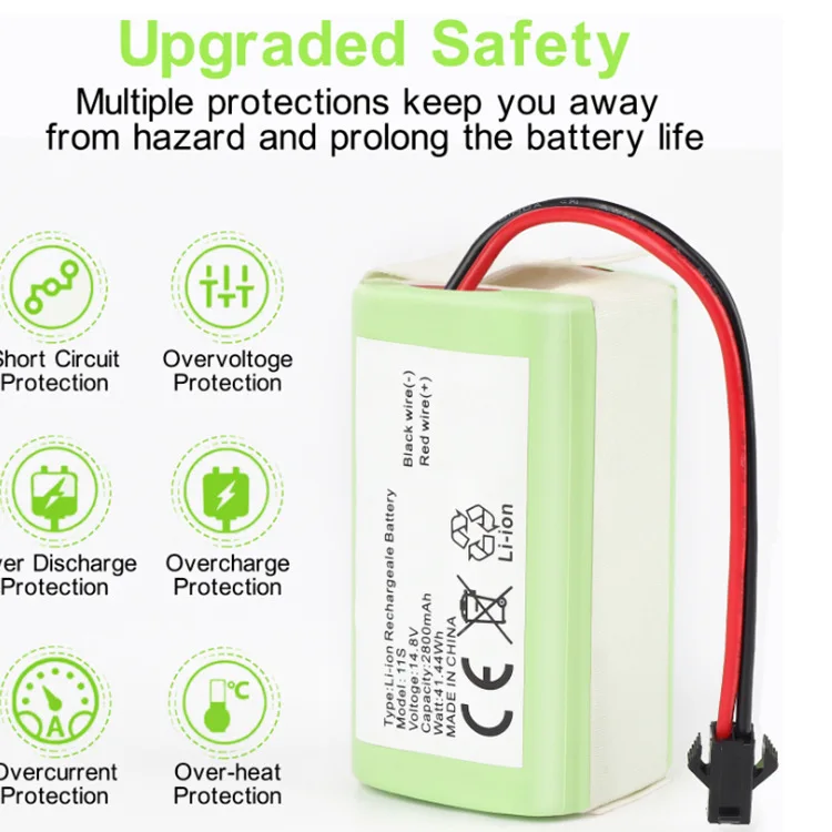 2022 New 2800mAh INR18650 4S1P Battery For DEXP MMB-300 X500 X520 X600 Mamibot EXVAC660 EXVAC880 Robot Vacuum Cleaner Battery