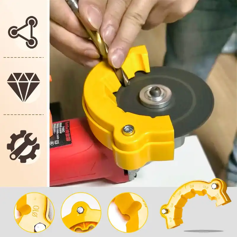 

Precision Drill Bit Sharpening Guide Tool Multiple Groove Sizes D4,D5,D6,D8,D10,D12 Compatible A Wide Range Of Drill Bit Sizes