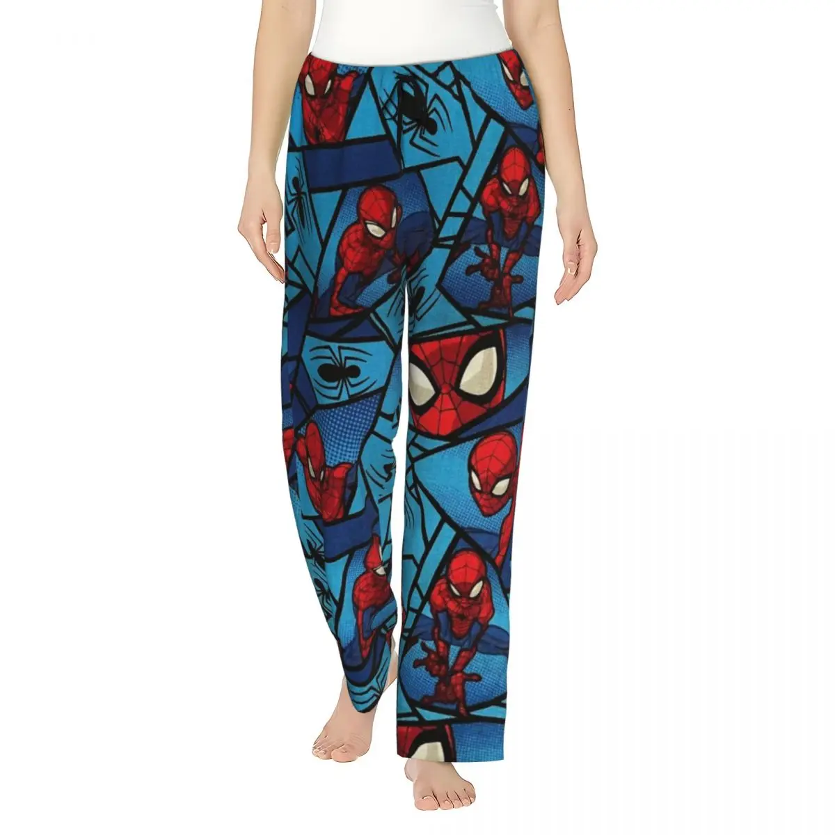 

Women Spider Man Pajama Pants Custom Print Sleep Sleepwear Bottoms with Pockets