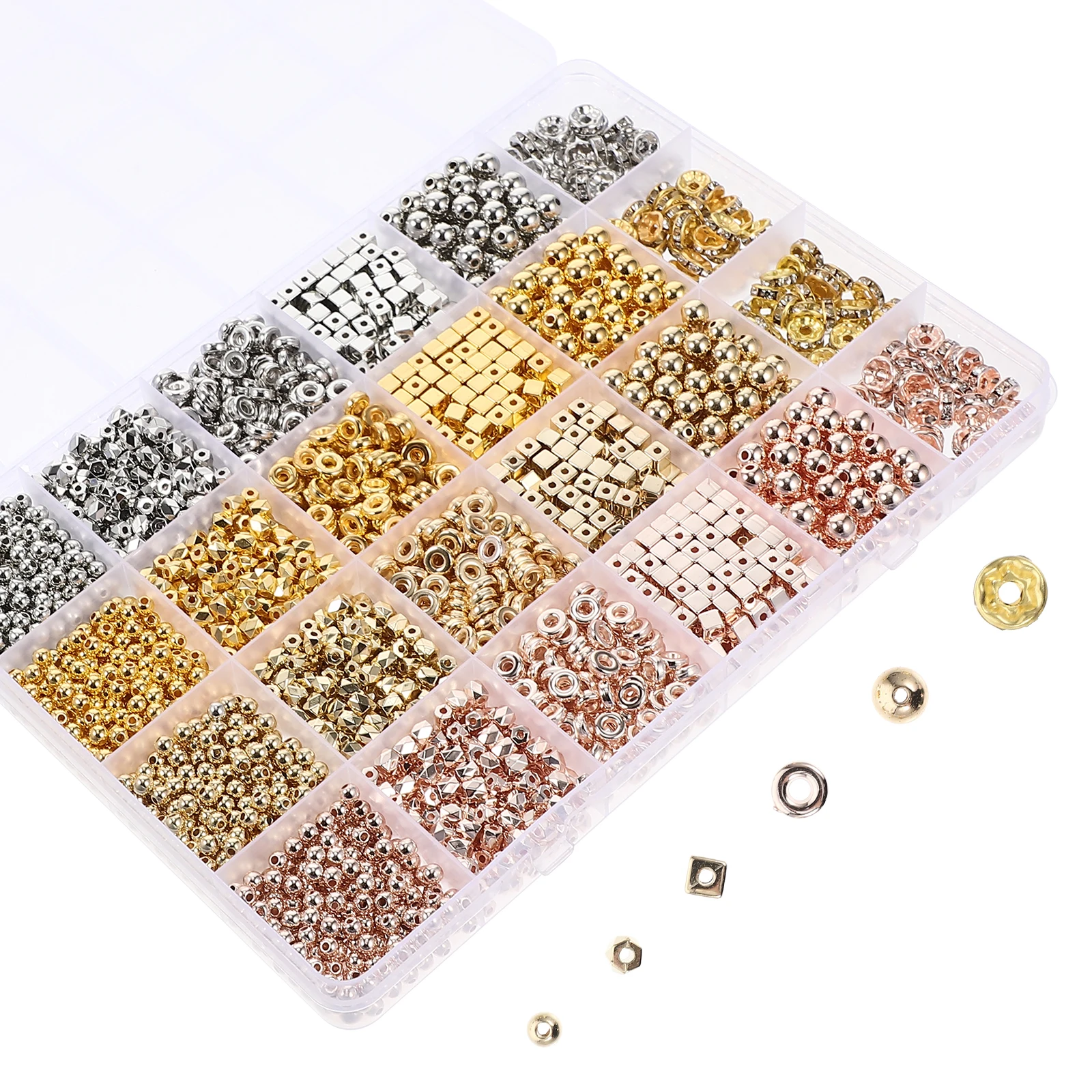 

1Set Spacer Beads for Jewelry Making DIY Necklace Bracelet Loose Beads Multifunctional Craft Supplies Accessories