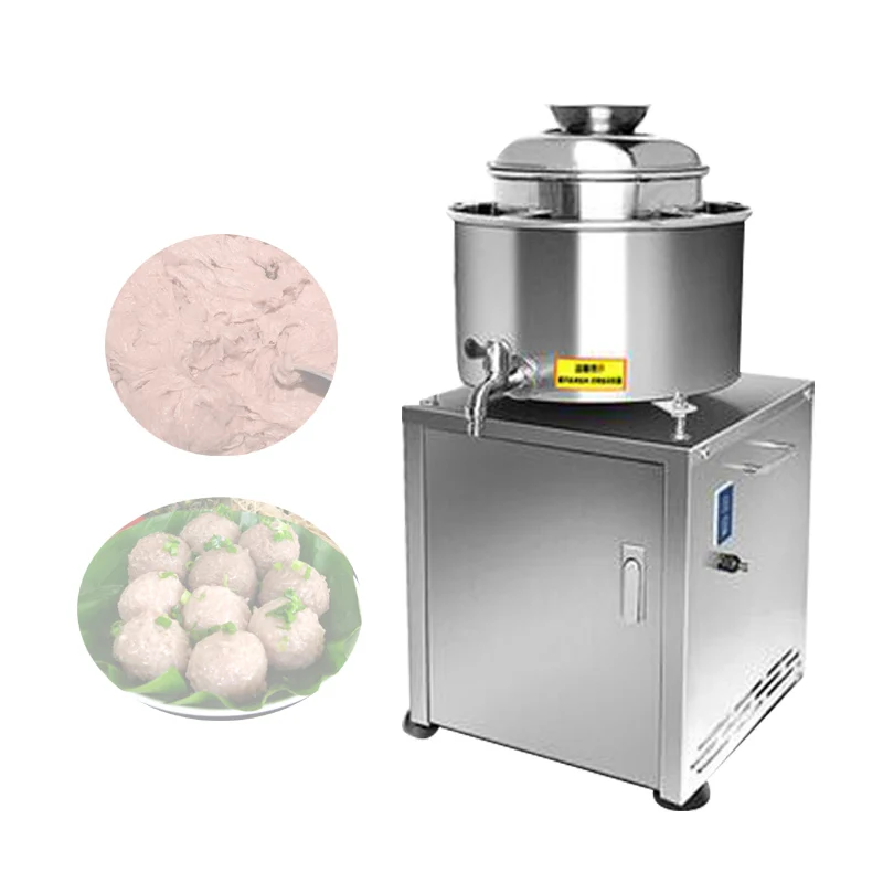 Electric Meatball Beater Machine Shrimp Slippery Maker Meat Grinder Mincer Machine Meat Mud Making Machine Chili Mincing Machine