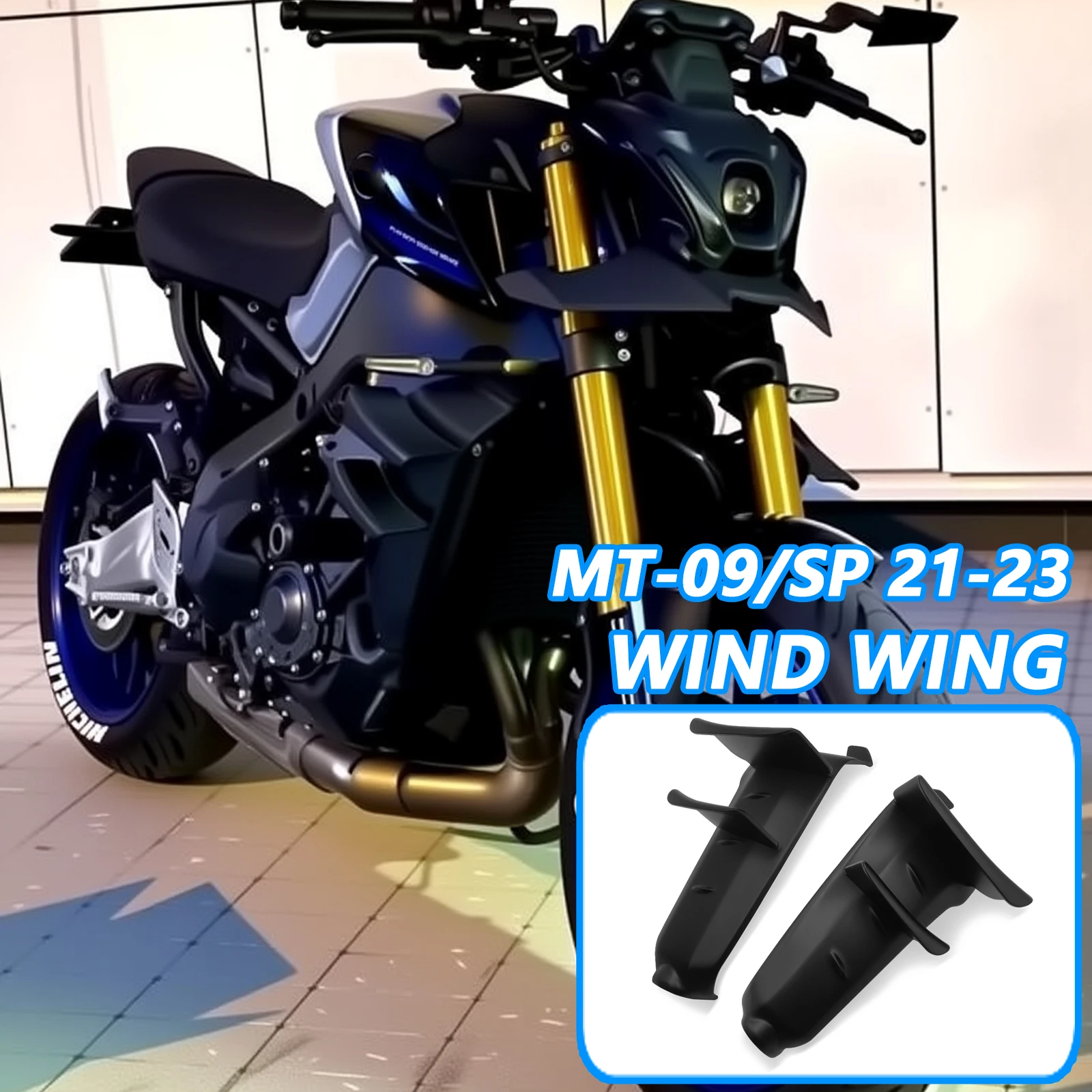 

Для MT-09 MT09 SP боковое крыло, боковой спойлер, передние спойлеры MT09 2021 2022 2023, передний спойлер, нижний спойлер, аксессуары