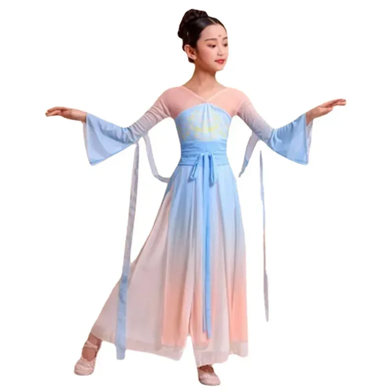 Odzież do ćwiczeń tańca klasycznego Narodowe nowoczesne występy Kostiumy do tańca Yangko Dziewczyny Hanfu Elegancka odzież do tańca dla fanów
