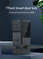 Ttlock App Bluetooth to Wifi Electronic Lock Handle Smart Home Remotely Unlock Door Lock for Hotel / Apartment / Guesthouse /B&B