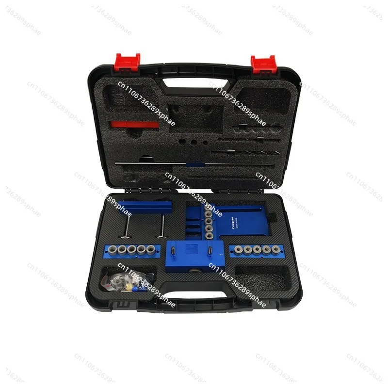 Woodworking punching positioning, log tenon puncher, 3-in-1 positioner, hole opener, plate punching fixture