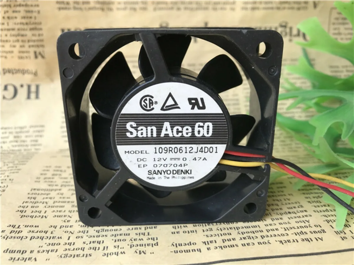

1 шт. для SANYO 109R0612J4D01 12V 0.47A 6025 6CM Вентилятор охлаждения с большим объемом воздуха