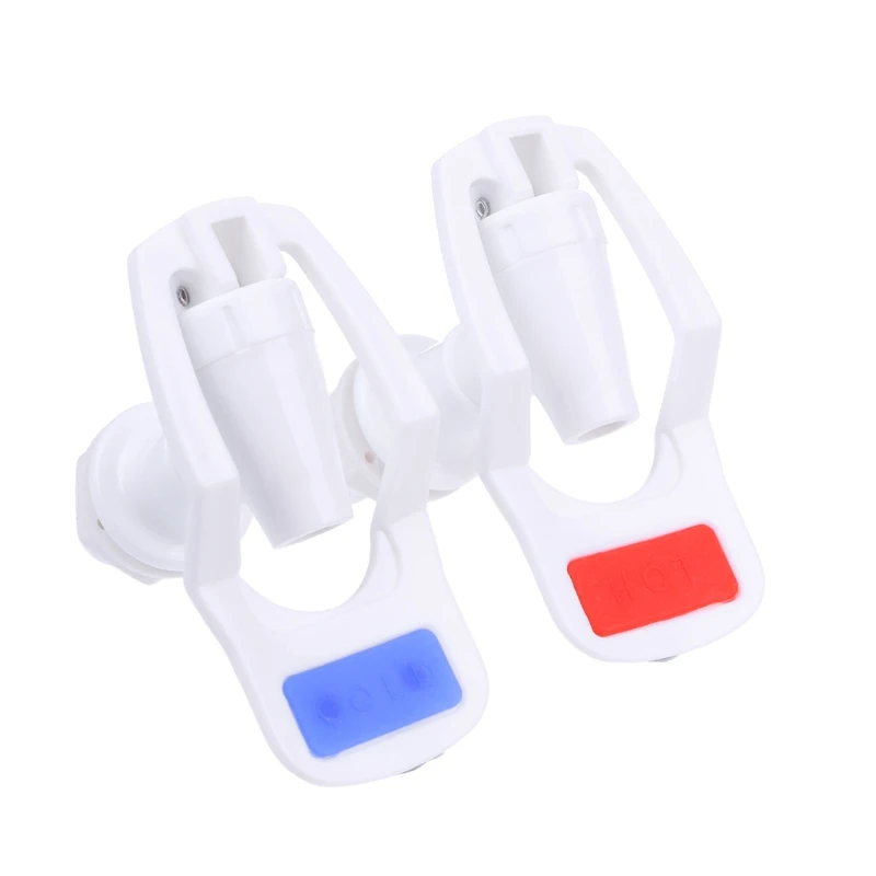 2 Pcs Water Dispenser Replacement Push Type White Plastic Tap Faucet Kitchen drinking supplies G8TC