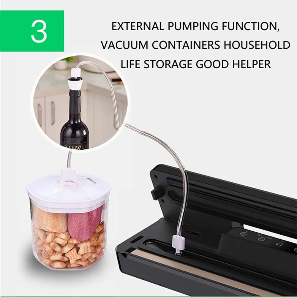 المنزلية فراغ السدادة الحفاظ على الغذاء ختم آلة التعبئة الجافة والرطبة المزدوجة الغرض آلة الختم