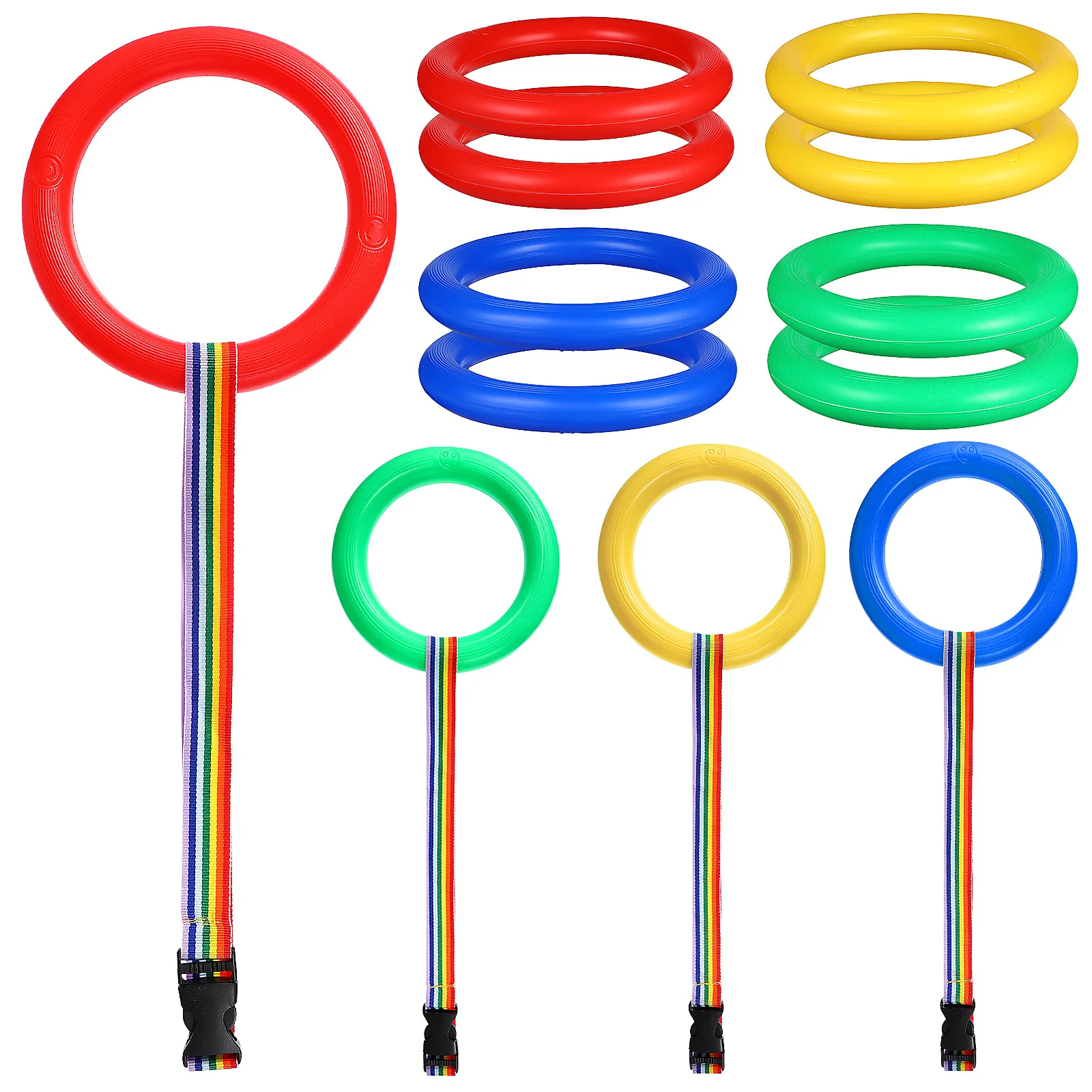 12 pezzi corde da passeggio anti-smarrimento maniglie ad anello di colore brillante corde di sicurezza in età prescolare per i più piccoli asilo nido per bambini da polso