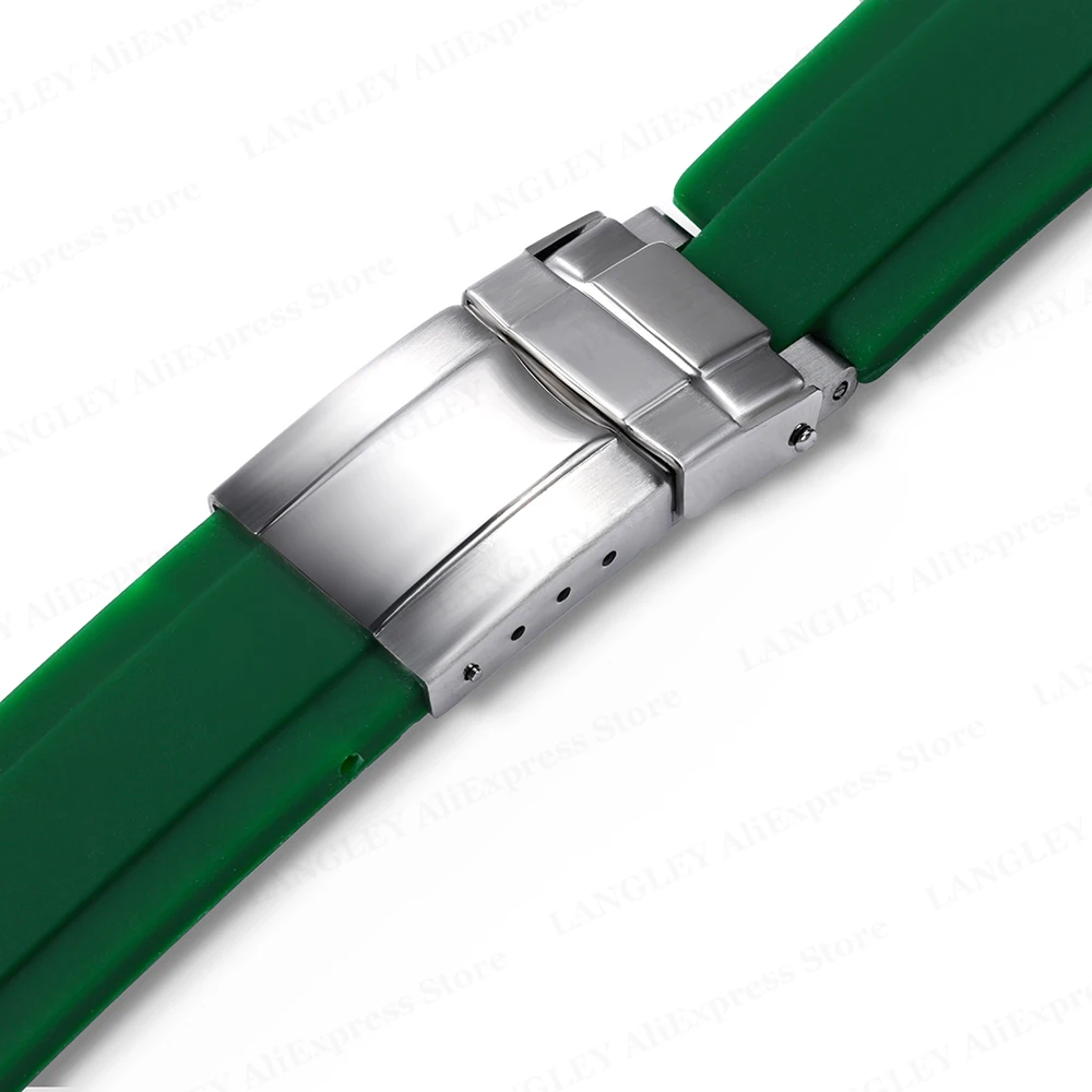 20mm Rubber Watch Strap for Rolex for Submariner for Daytona for Oysterflex Bracelet 20mm Universal Silicone Men Women Wristband