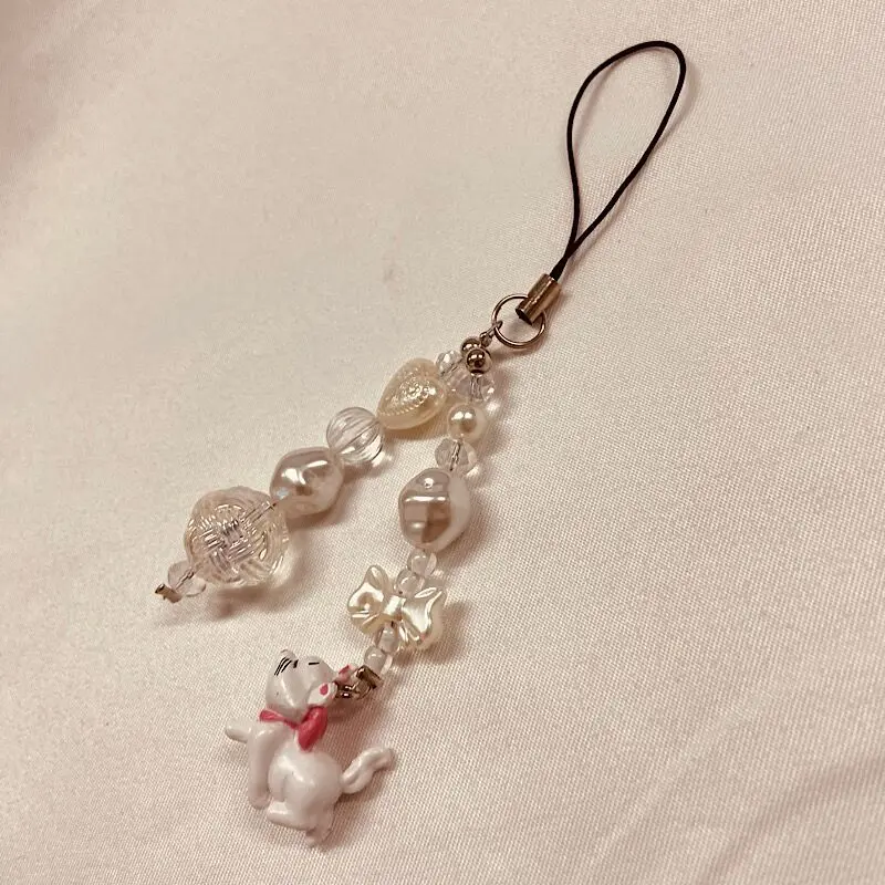 Cadena de teléfono colgante de Disney para niña y niño, accesorios Kawaii, Los Aristogatos, Marie Cat, regalos periféricos creativos, adornos