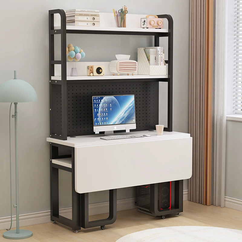 

Folding Computer Desk Desk Bookshelf Bookcase Integrated Combinationbedroom Student Writing Deskwriting Tablesimple Desk