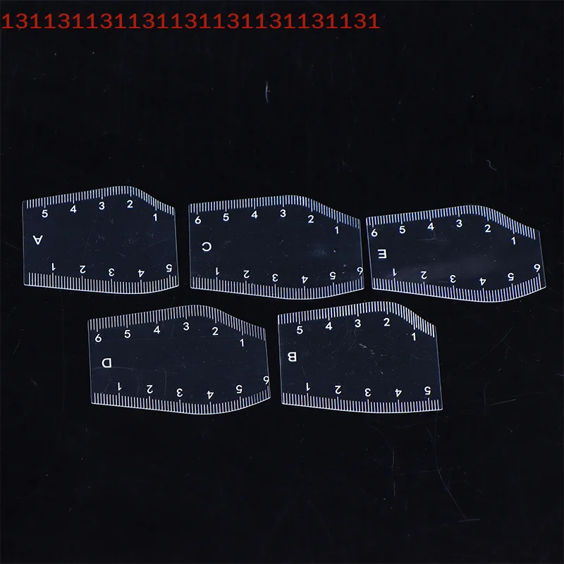 5Pcs Durable Brow Shaping Stencil Shaping Portable Instant Brow Shaper Drawing Eyebrow Design Ruler Gift