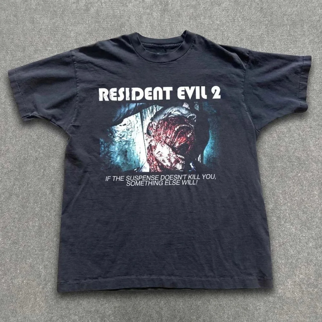 Resident Evil 2 Vintage Horror Video Game Graphic T-Shirt Cotton Men Women Streetwear Tee