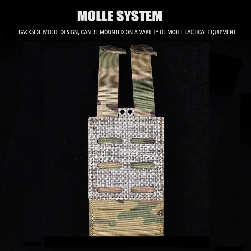 Tactical Molle Mag Pouch para AR Series Pistol Rifles, Single Magazine Pouch, Colete Militar Portátil de Caça, Saco de cintura, Airsoft Gear