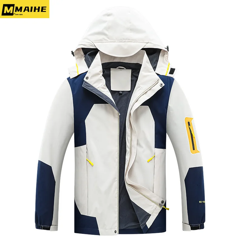 Spring Men\'s Windbreaker Jacket Hooded Large Sizes 6xl Waterproof Jacket Windshield  Big Size Motorcycle Coat Plus Size Overcoat