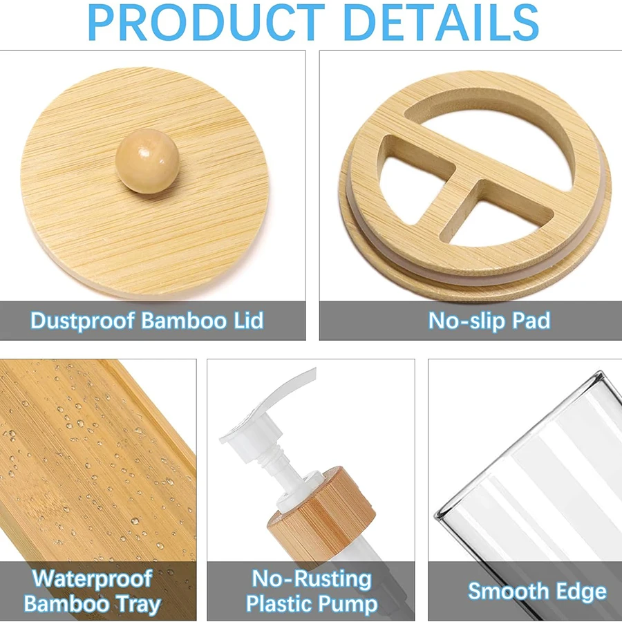 5-Piece Bamboo Bathroom Set 5