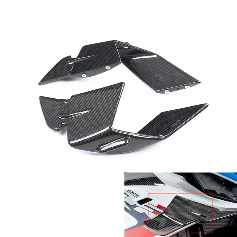3K Carbon Fiber Side Panels Fixed Wings Fairing Motorcycle Winglets for S1000RR 2023 2024